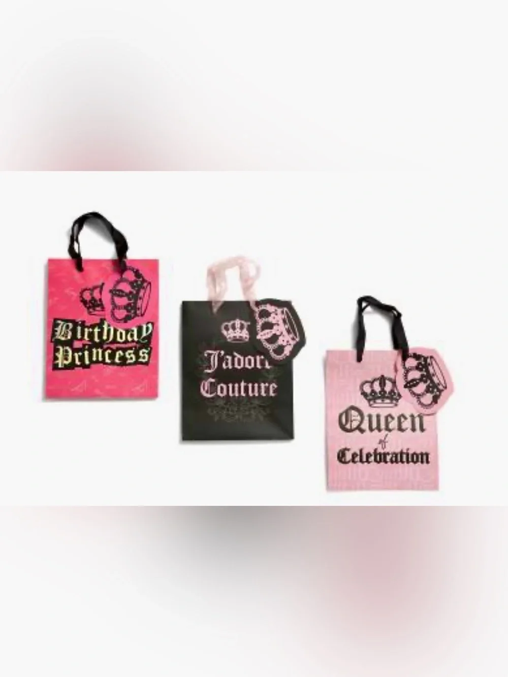 JUICY COUTURE NWT 3-Pack Medium Size Gift Bags. Assorted Styles.